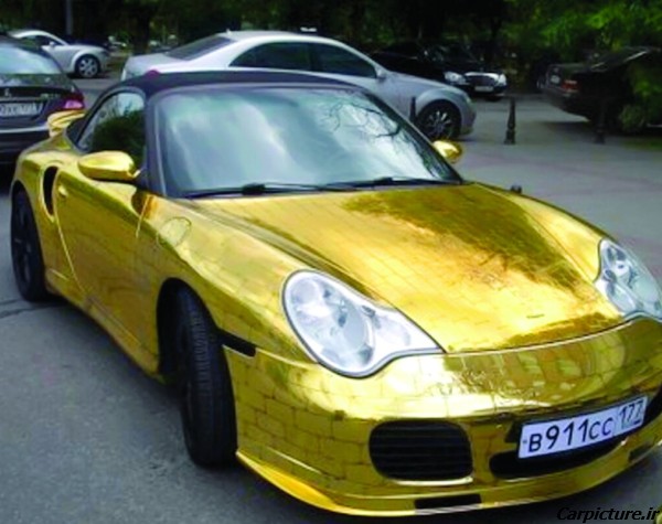 عکس ماشین طلایی براق