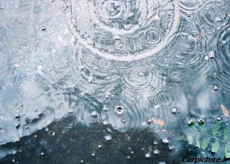 عکس باران از پشت شیشه ماشین